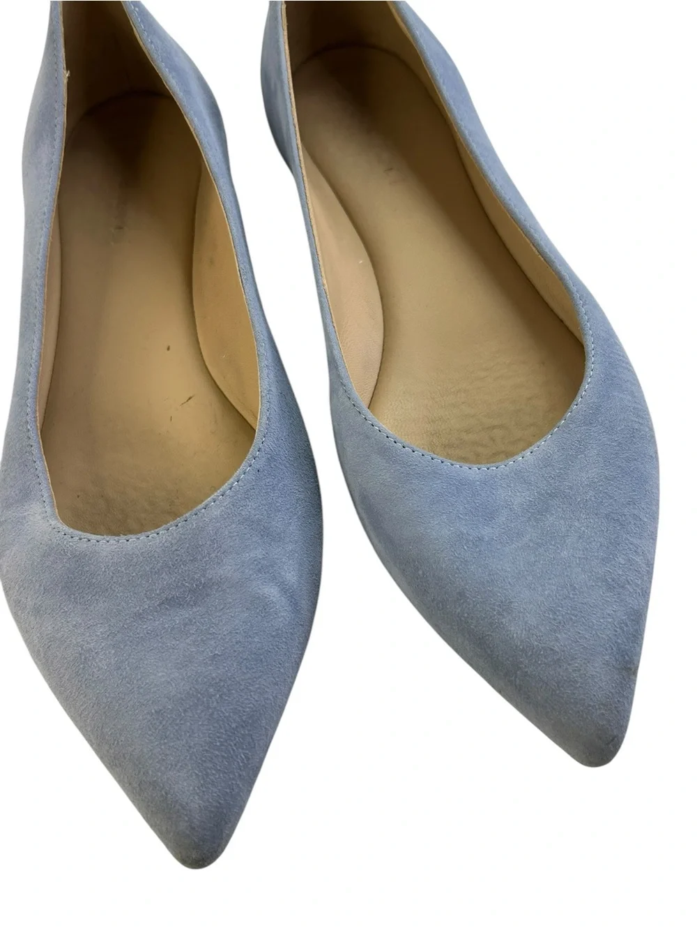M.Gemi Essato Suede Blue ballet flats pointy toe size 38.5 / 8